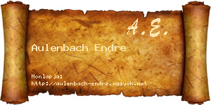 Aulenbach Endre névjegykártya
